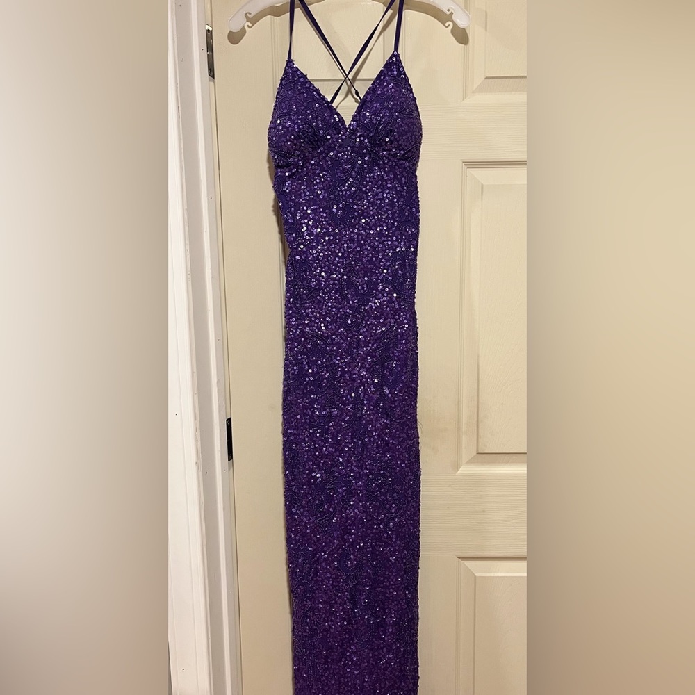 Purple Sequence Prom dress size 0